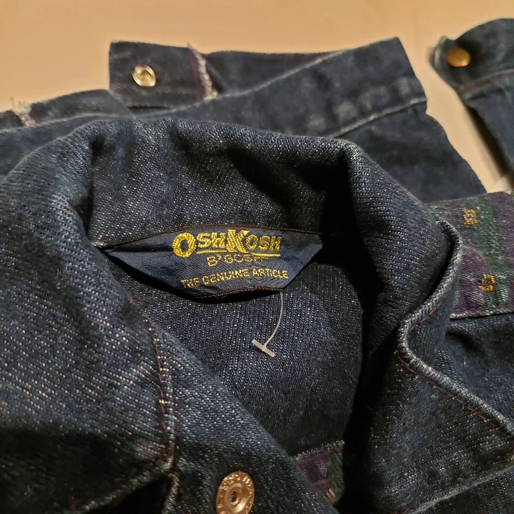 New Genuine Kids OshKosh'Bgosh Navy Denim Jean Jacket NWOT Toddler Girl USA